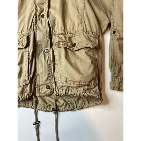 Abercrombie & Fitch Utility Field Cargo Khaki Full Zip Jacket size M Flaw - Picture 4 of 11